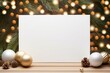 © dashtik - White empty blank mockup with christmas decorations.