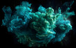 Abstract background, a combination of paint and water mixed with color smoke, Generative AI