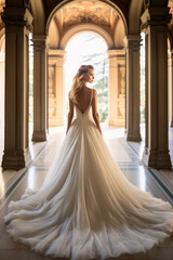 Beautiful bride in a wedding gown, Wedding.