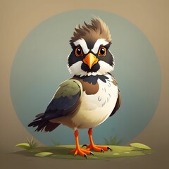 Lapwing Bird Illustration AI Generative