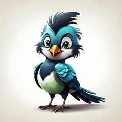 Magpie Bird Illustration AI Generative