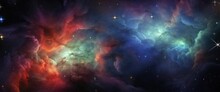 Anamorphic Video A Cosmic Nebula Formed After A Supernova Explosion.