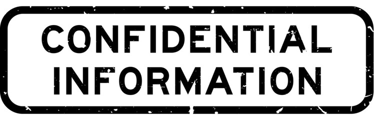 Poster - Grunge black confidential information word square rubber seal stamp on white background