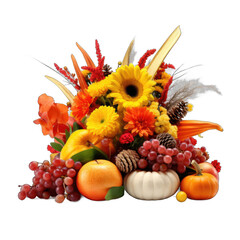 Wall Mural - Cornucopia Centerpiece isolated on transparent background