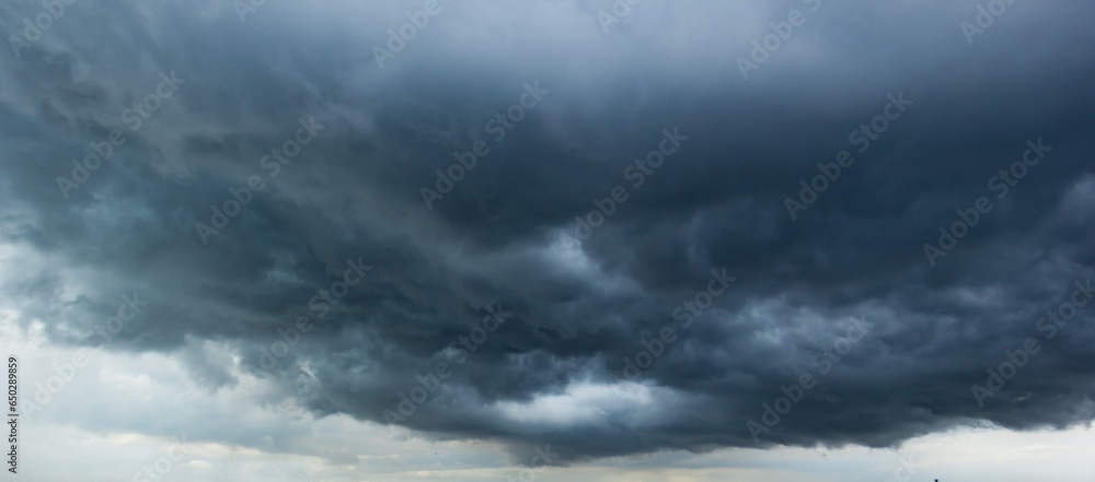 Bad or night weather sky and environment.The dark sky with heavy clouds ...