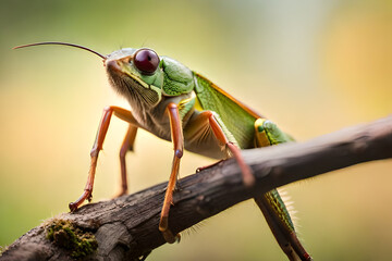 Wall Mural - flies on wooden twigs bright background