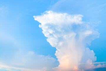 Wall Mural - white cloud is in blue sky. natural background