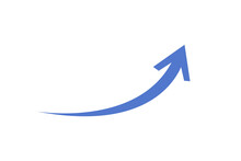 Blue Curved Graph With Arrow Transparent Png File Type