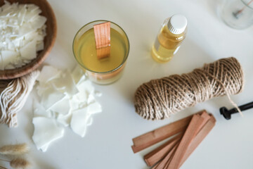 Wall Mural - Tools for making candles in a workshop