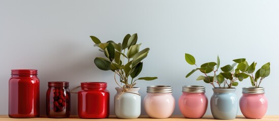 Poster - Decorate kitchen with stylish Valentine s Day theme using plants jars and light wall