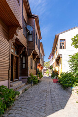 Wall Mural - Old houses view in Edincik Town of Turkey