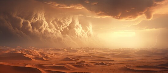 Poster - Illustrative artwork of a stunning desert sandstorm