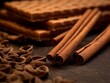 AI generated illustration of several sticks of cinnamon