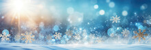Winter Background Image For Christmas With Copy Space