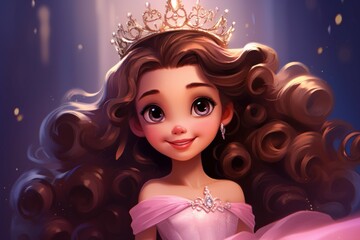 Enchanting Cute girl princess. Asian female. Generate Ai