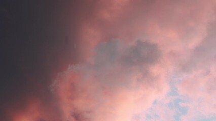 Wall Mural - wallpaper of moving brown smoke in the blue sky