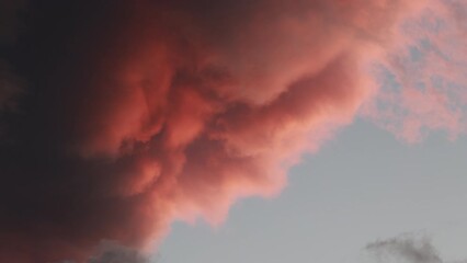 Wall Mural - wallpaper of brown smoke in the blue sky