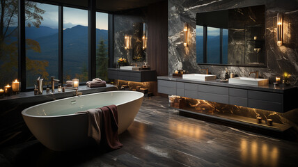 Wall Mural - luxury interior of the bathroom