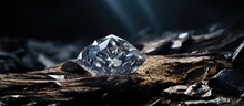 Diamond Naturally Embedded In Kimberlite