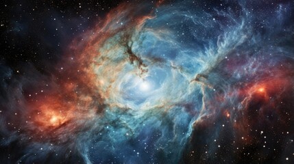 Wall Mural - against the backdrop of a vast starry expanse, a region of space appears ominously empty, its presen