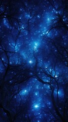 Wall Mural - streaming like cosmic rivers of light, the galactic filaments cast a celestial glow against the back