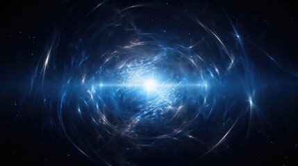 Wall Mural - the serene beauty of the universe is disrupted by the energetic plasma tering, as radiant trails of 