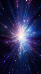 Wall Mural - this aweinspiring space image displays a tapestry of cosmic rays, relentlessly breaking through the 
