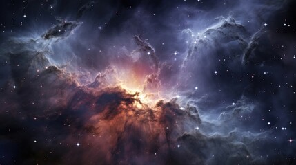 Wall Mural - an aweinspiring celestial scene, presenting a visually striking tapestry of interstellar gas clouds 