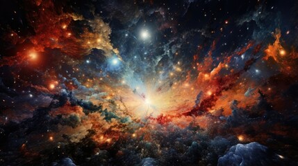 Wall Mural - this captivating space photograph exhibits the transformative power of cosmic inflation, displaying 