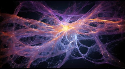 Wall Mural - a captivating snapshot exposes the incredible phenomenon of cosmic inflation, displaying an intricat
