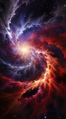 Wall Mural - a striking depiction of cosmic shears influence on a galactic collision, where the gravitational for