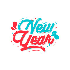 Wall Mural - happy new year 2024 design template