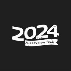 Wall Mural - happy new year 2024 design template