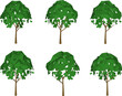 Sketch vector illustration low poly tree cartoon design for designers