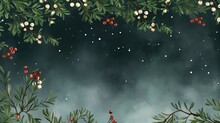 Christmas Background With Mistletoe