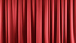 © seven sheep - Luxurious red drape curtains. Award ceremony stage curtain. red curtains.