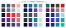 Dark Color Palette. Trend Color Palette Guide Template. An Example Of A Color Palette. Forecast Of The Future Color Trend. Match Color Combinations. Vector Graphics. Eps 10.