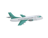 Fototapeta  - plane flying travel green