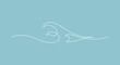 ocean wave line art minimalist concept