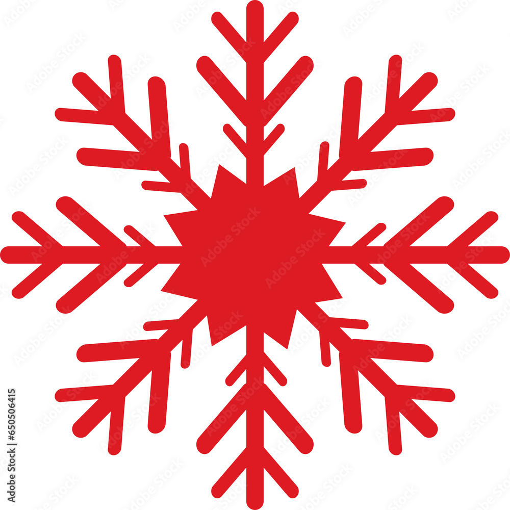 Digital png illustration of red snowflake on transparent background ...