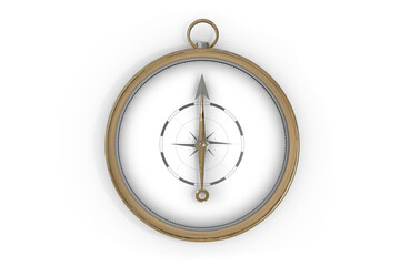 Wall Mural - Digital png illustration of compass with arrow on transparent background