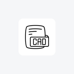 Canvas Print - Cad Computer Aided Design Line Style Icon