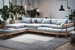 a modular Scandinavian sofa with customizable seating configurations