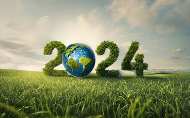 2024 green earth theme with Generative AI.