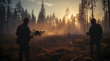 Firefighters Searching For Lost People With The Help Of Drones, Using Technology To Rescue People