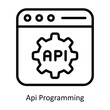 © Optima GFX - Api Programming vector  outline icon illustration. EPS 10 File.