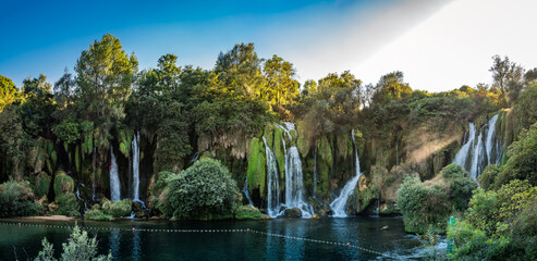 Beautiful view on Kravica waterfall in Bosnia and Herzegovina