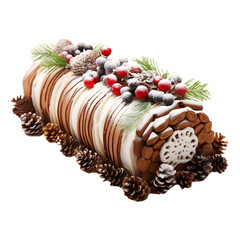 Wall Mural - christmas log cake