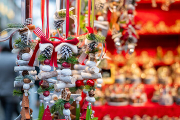 Wall Mural - Christmas decorations at the Christmas Market, Bolzano, Italy