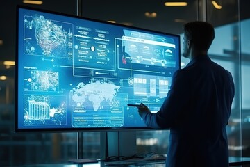 Fototapete - The project manager and the engineer are talking